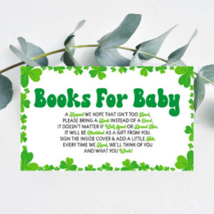 Carte D'accompagnement Livres Baby shower Shamrock Vert Pour Baby Card