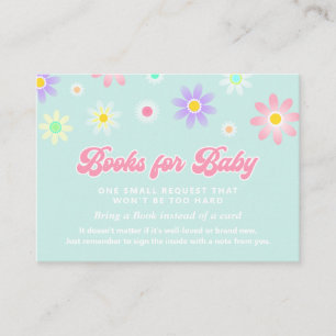Carte D'accompagnement Livres Baby showers Daisy Retro pour bébé