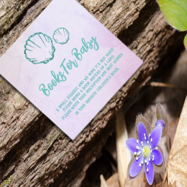 Carte D'accompagnement Livres Baby showers De Coquillages Pour Bébé (Créateur téléchargé)