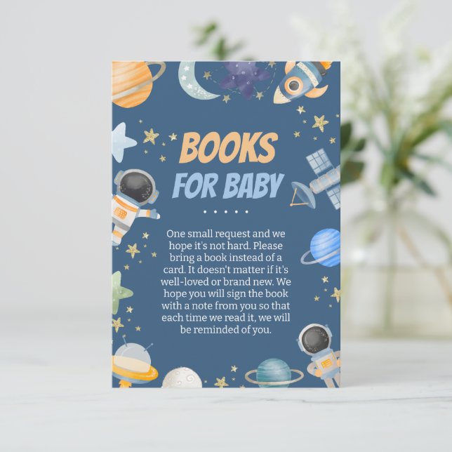 Carte D'accompagnement Livres Baby showers de Houston pour bébé (Debout devant)
