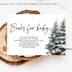 Carte D'accompagnement Livres Baby showers D'Hiver Pour Bébé