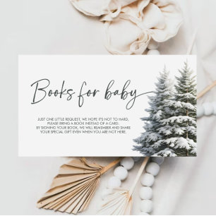 Carte D'accompagnement Livres Baby showers D'Hiver Pour Bébé Billet
