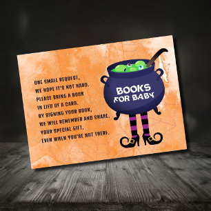 Carte D'accompagnement Livres Baby showers Halloween pour bébé