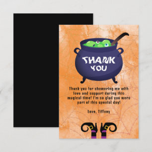 Carte D'accompagnement Livres Baby showers Halloween pour le Merci bébé