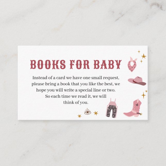 Carte D'accompagnement Livres Baby showers pour bébé (Devant)