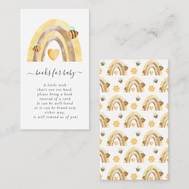 Carte D'accompagnement Livres Baby showers pour bébé (Devant / Derrière)