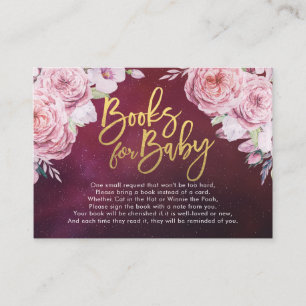Carte D'accompagnement Livres baby showers pour bébé / Apporter un livre 
