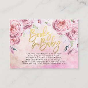 Carte D'accompagnement Livres baby showers pour bébé / Apporter un livre