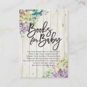 Carte D'accompagnement Livres baby showers pour bébé / Apporter un livre 