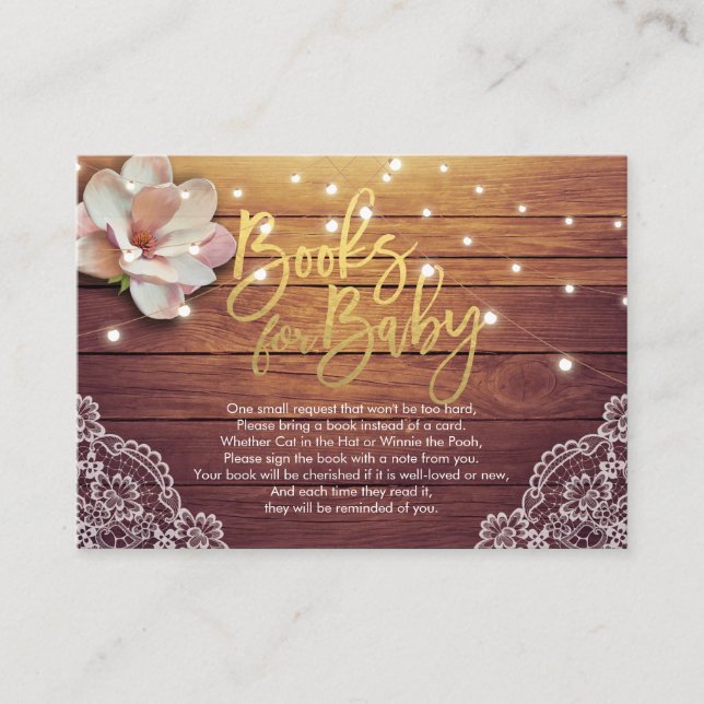 Carte D'accompagnement Livres baby showers pour bébé / Apporter un livre  (Devant)