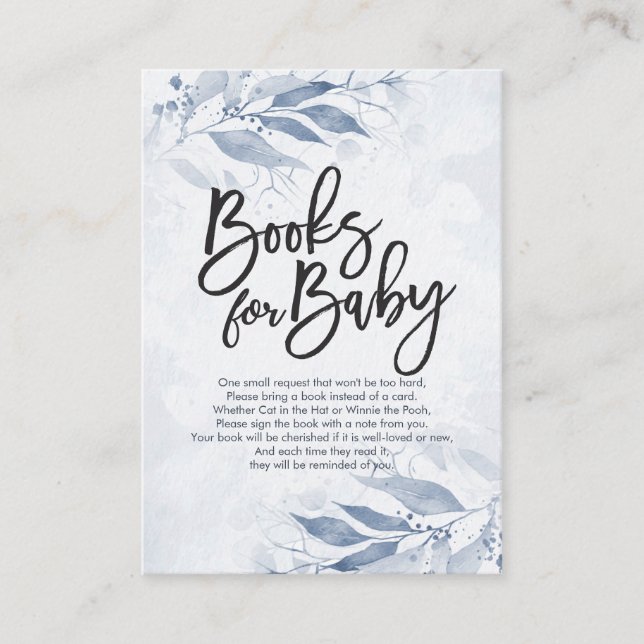 Carte D'accompagnement Livres baby showers pour bébé / Apporter un livre  (Devant)