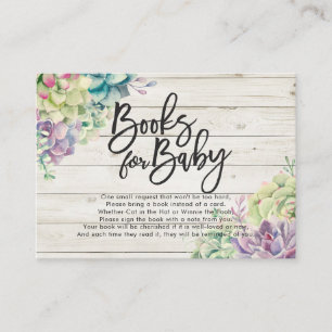 Carte D'accompagnement Livres baby showers pour bébé / Apporter un livre