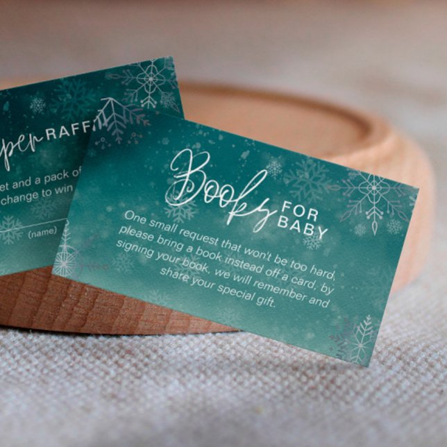 Carte D'accompagnement Livres Baby showers Snowflake Pour Bébé (Créateur téléchargé)