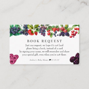 Carte D'accompagnement Livres Berry Sweet Baby shower pour bébé