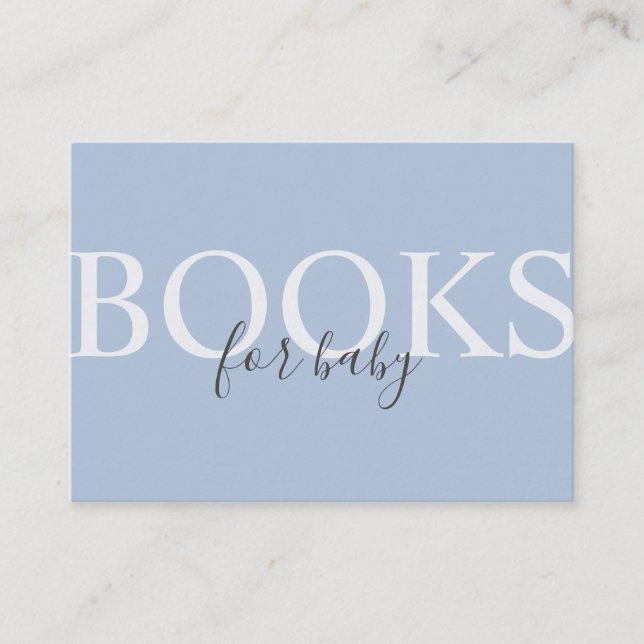 Carte D'accompagnement Livres bleu Dusty simple et moderne pour boîtier b (Devant)