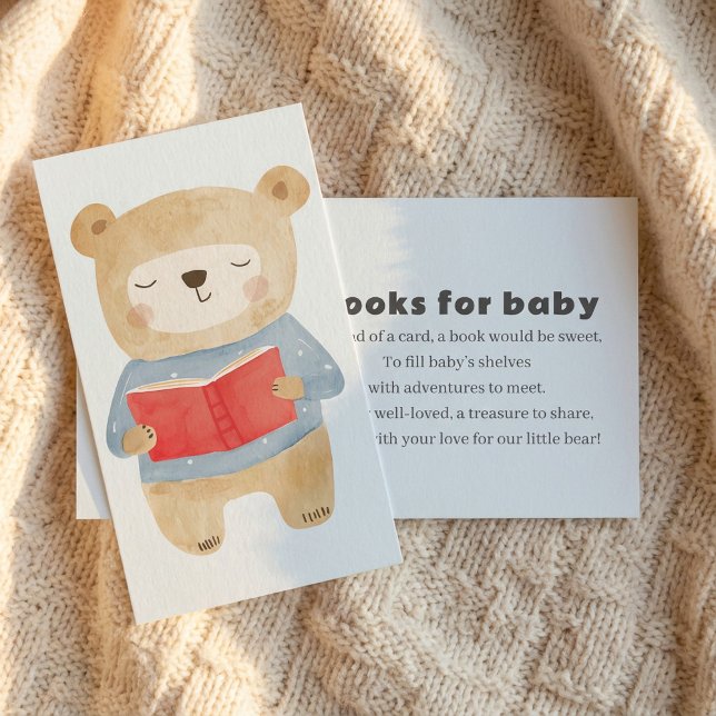 Carte D'accompagnement Livres Blue Bear pour bébé Demande (Blue Bear Books for baby Request Enclosure Card)