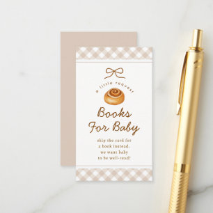 Carte D'accompagnement Livres Bun In The Oven pour bébé Baby Shower