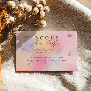 Carte D'accompagnement Livres Célestes Holographiques pour Baby Shower