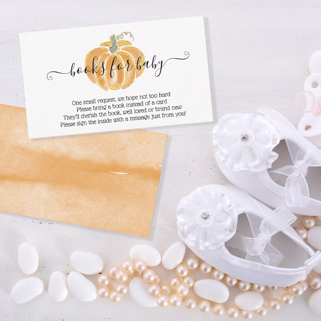 Carte D'accompagnement Livres Citrouille d'Automne pour Bébé (Créateur téléchargé)