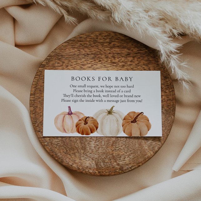 Carte D'accompagnement Livres citrouille pour Baby insert card (Créateur téléchargé)