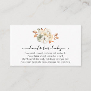 Carte D'accompagnement Livres Citrouilles d'automne pour Baby insert card