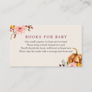 Carte D'accompagnement Livres Citrouilles d'automne pour Baby insert card
