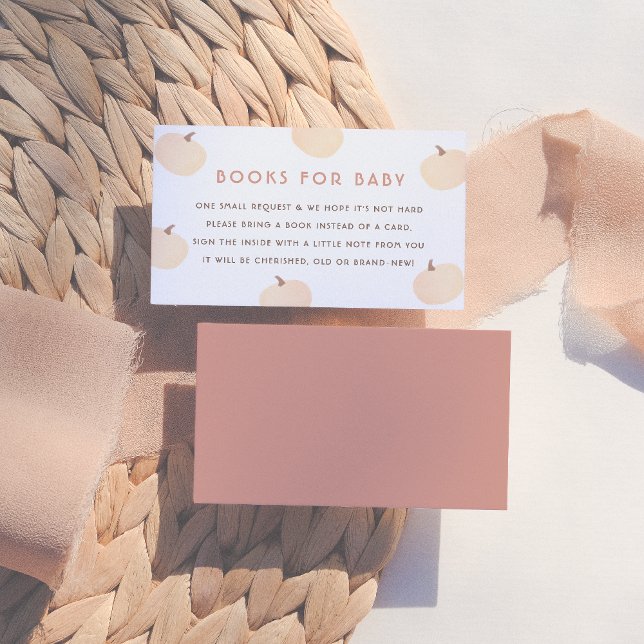 Carte D'accompagnement Livres Citrouilles modernes pour Baby shower bébé (Créateur téléchargé)
