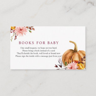 Carte D'accompagnement Livres citrouilles pour Baby insert card