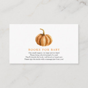 Carte D'accompagnement Livres citrouilles pour Baby insert card