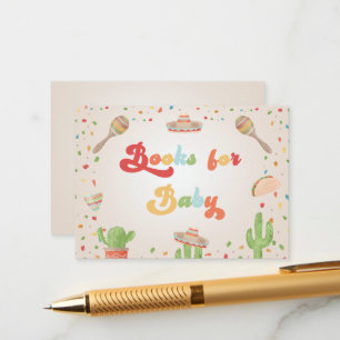 Carte D'accompagnement Livres colorés Super Fiesta pour Baby shower bébé