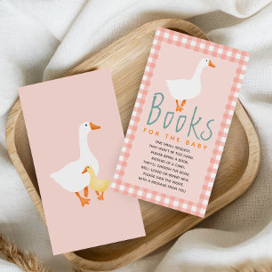 Carte D'accompagnement Livres Coquette Pour Bébé Bébé Shower Idiote Oie