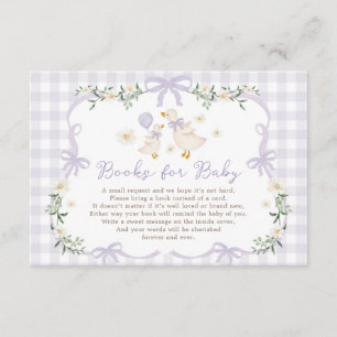Carte D'accompagnement Livres d'abeille Silly Goose pour bébé