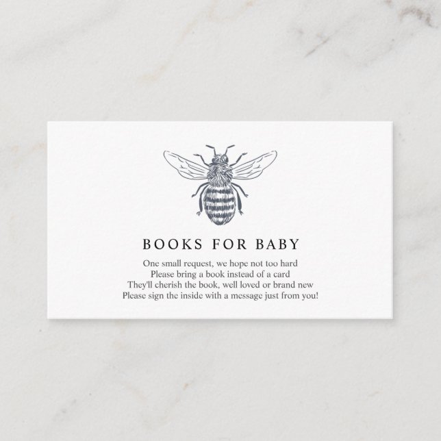 Carte D'accompagnement Livres d'abeilles pour Baby insert card (Devant)