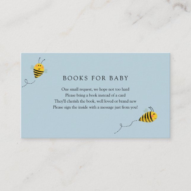 Carte D'accompagnement Livres d'abeilles pour Baby insert card (Devant)
