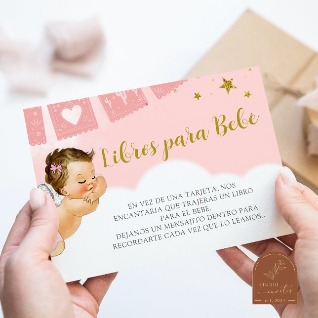 Carte D'accompagnement livres d'ange pour bébé fille (Créateur téléchargé)