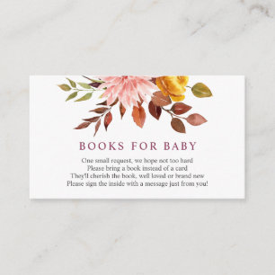 Carte D'accompagnement Livres d'automne pour Baby insert card