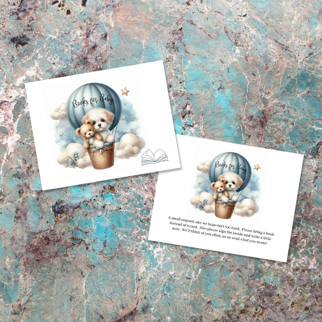 Carte D'accompagnement Livres D'Aventure Pour Baby Puppy Hot Air Balloon (Créateur téléchargé)