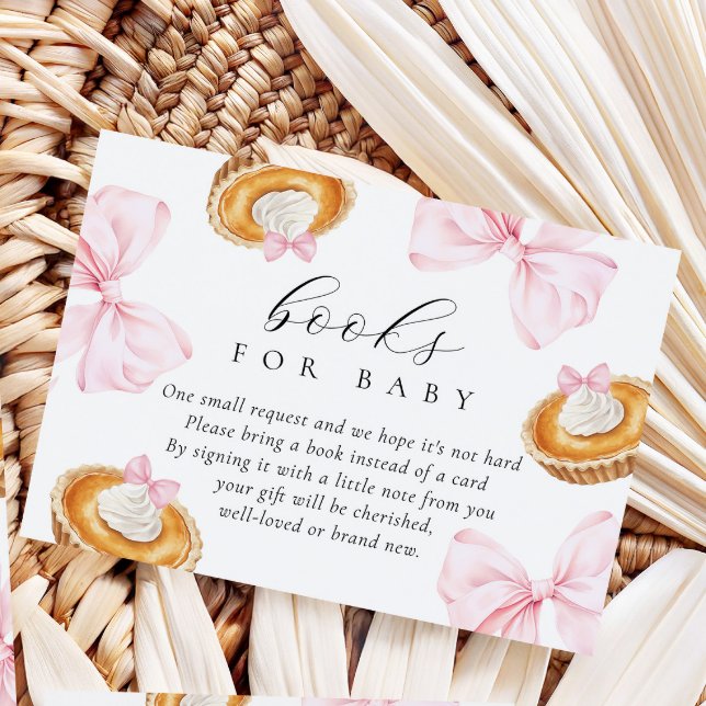 Carte D'accompagnement Livres de Baby shower à tarte Cutie pour bébé (Créateur téléchargé)