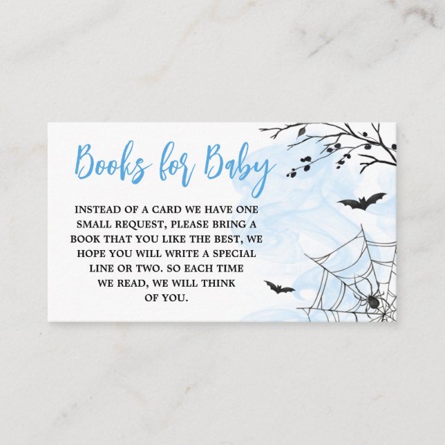 Carte D'accompagnement Livres de Baby shower Blue Witch pour bébé (Devant)