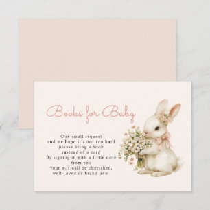 Carte D'accompagnement Livres de Baby shower Bunny pour bébé