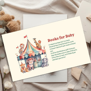 Carte D'accompagnement Livres de Baby shower Carnaval pour Baby Invitatio