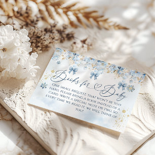 Carte D'accompagnement Livres de Baby shower Cold Outdoor Blue ClothestLi