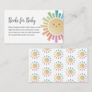 Carte D'accompagnement Livres de Baby Shower Colorés Sunshine Pour Bébé