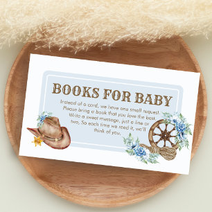 Carte D'accompagnement Livres de Baby Shower Cowboy pour Bébé