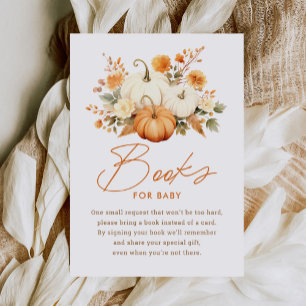 Carte D'accompagnement Livres de Baby shower d'automne pour petits Citrou