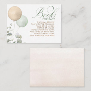Carte D'accompagnement Livres de Baby shower de ballons Brown clair et d'