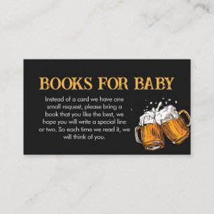 Carte D'accompagnement Livres de Baby shower de bière et de plongeurs pou