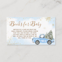 Livres de Baby shower de camion bleu d'hiver pour 