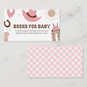 Carte D'accompagnement Livres de Baby shower de fille rose pour bébé