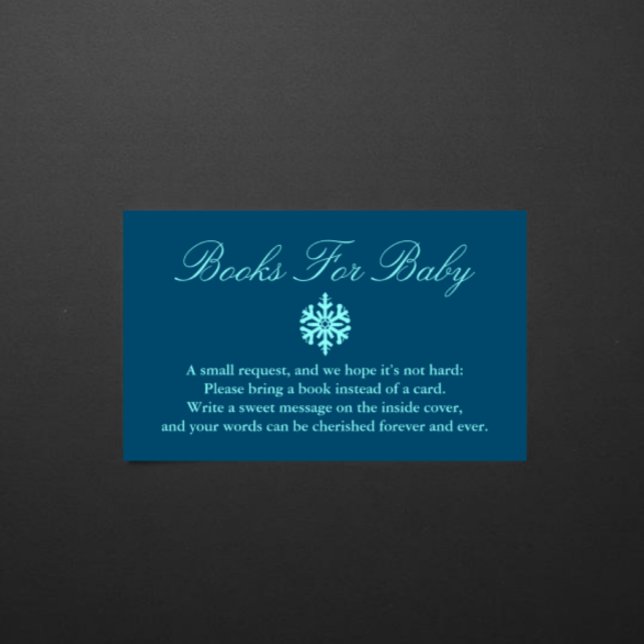 Carte D'accompagnement Livres De Baby shower De Flocon De Neige Pour Baby (Créateur téléchargé)